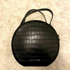 NWT Rebecca Minkoff faux croc round side bag
